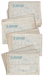 Moe Howard Lot of 13 Fan Club Kits -- Each Kit Includes Four Membership Cards, Sheet of Stamps, Certificate, Two 7'' x 5.25'' Photos With Curly Joe, & Letter in 9'' x 6'' Envelope -- Very Good